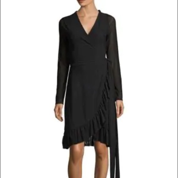 Ganni wrap dress with tulle sleeves - Picture 5 of 5